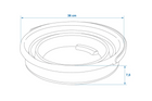 ProPlus 370307V01 secchiello da viaggio pieghevole con ciotola in silicone da 15 litri