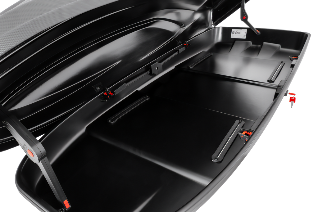 Box da tetto Inter Pack Stella 480 in kevlar nero (flexi fit G2)