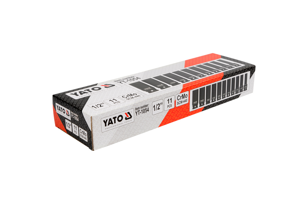 Set di 11 bussole lunghe a impatto YATO YT-1054 da 1/2".