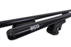 Portapacchi da tetto Eco Alubase 120 - portapacchi universale in alluminio per barre longitudinali (nero)