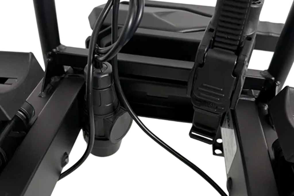 Inter Pack Velox 3 LED - portabici pieghevole da gancio di traino per 3 biciclette con luci a LED