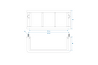 Griglia protettiva per fanale posteriore del rimorchio ProPlus, copertura per fanale posteriore 228x105x80mm