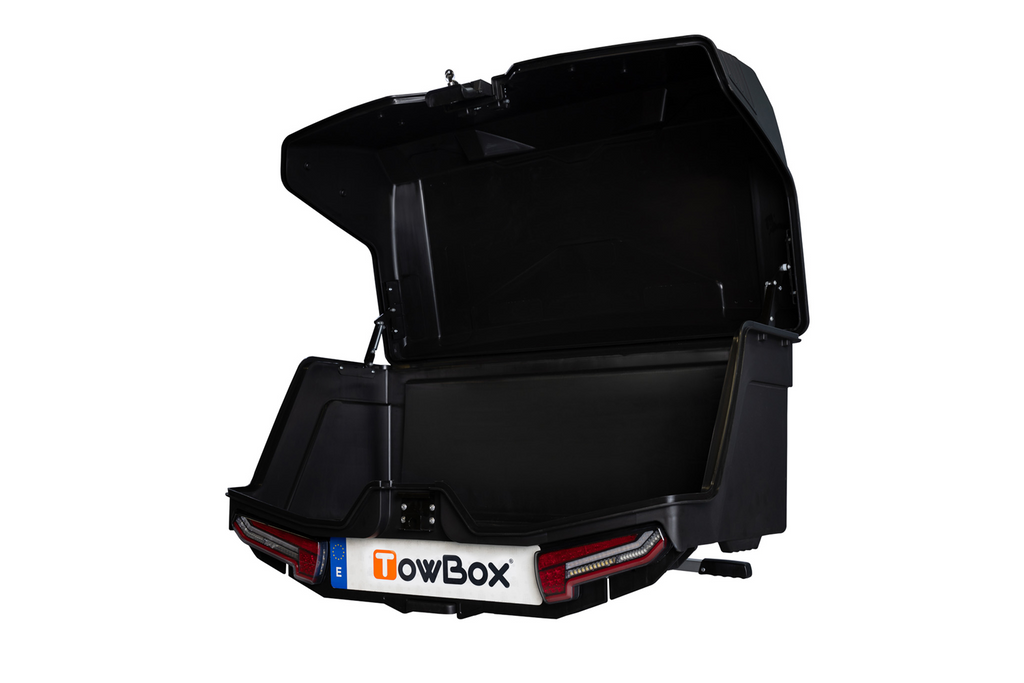 Towbox Alpha urban nero - box portabagagli da gancio di traino