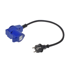 Adattatore con spina Schuko per connettore angolato CEE + presa Schuko, cavo Proplus 373528 da 40 cm