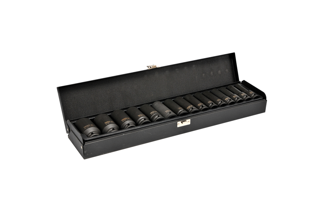Set di 15 bussole lunghe a impatto YATO YT-1055 da 1/2".