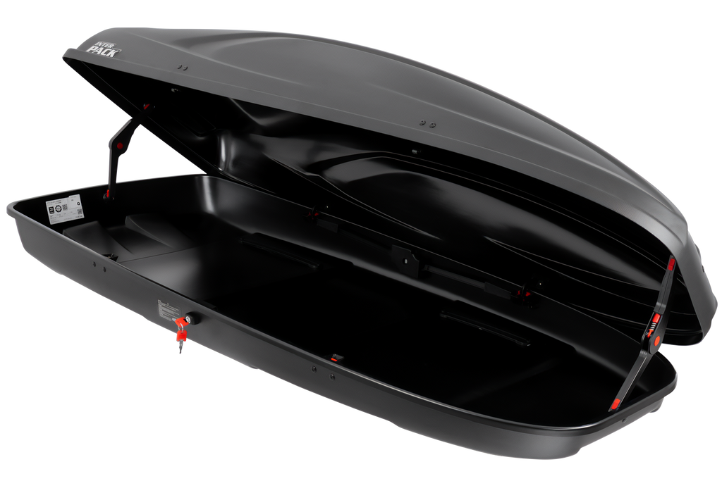 Box da tetto Inter Pack Stella 480 in kevlar nero (flexi fit G2)