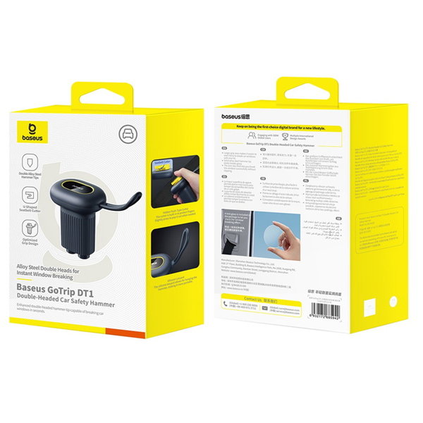 BASEUS GoTrip DT1 Martello di sicurezza 2 in 1 per finestrini, coltello di salvataggio per cinture di sicurezza