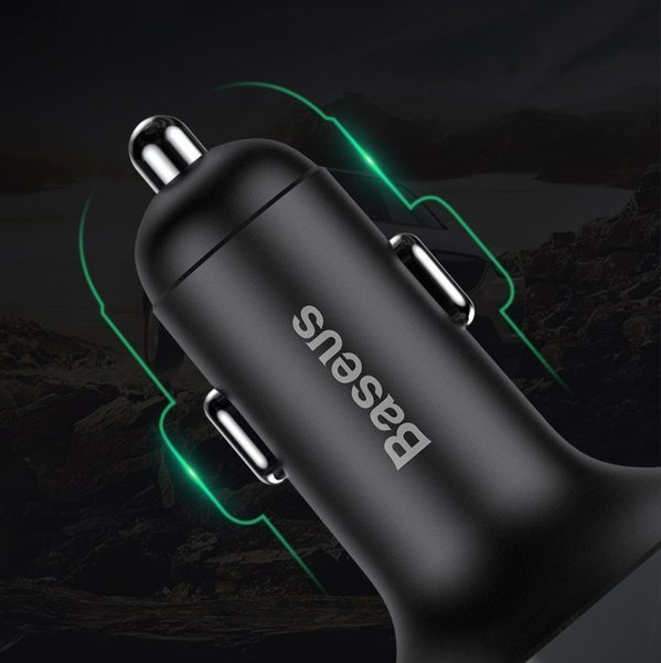 Trasmettitore FM BASEUS tipo T, Bluetooth 4.2, MP3 + caricabatterie da auto, 2 porte USB 3.4A