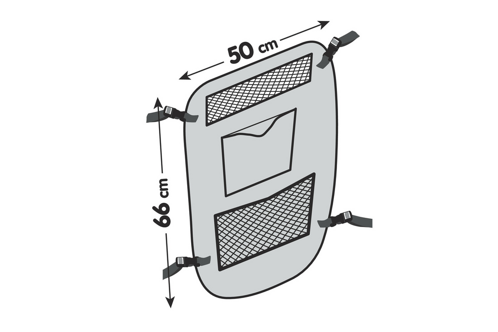 Divisorio per cani LAMP PET-4, barriera da fissare ai sedili anteriori, 50x66 cm