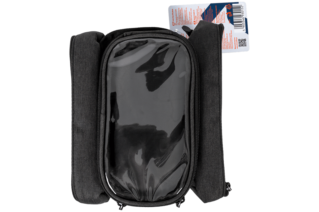 Borsa da telaio per bicicletta PROFEX 93015 con 2 tasche e custodia per cellulare